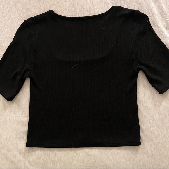 Lexi Rib Square Neck Cropped Top, Size M - Picture 14 of 14